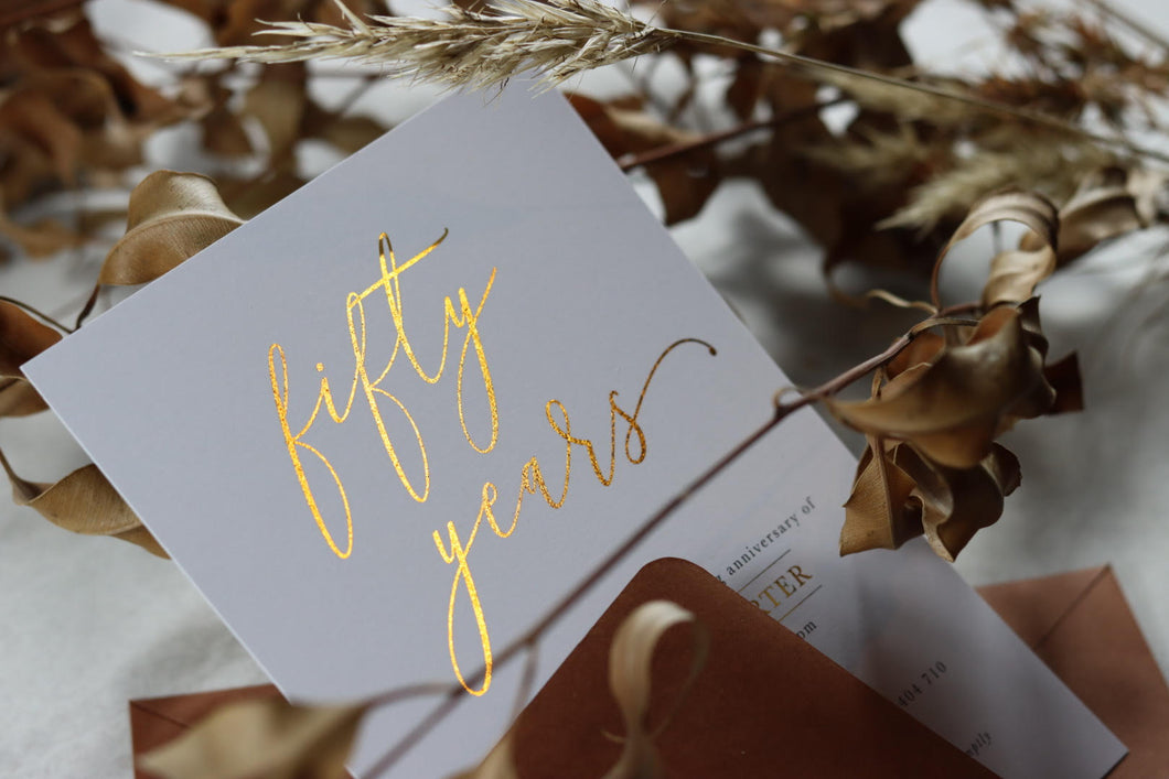 Gold Foil Wedding Invitations